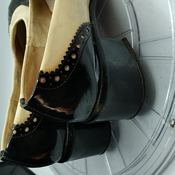 Vintage 1940s black and white saddle - Picture 6 of 8